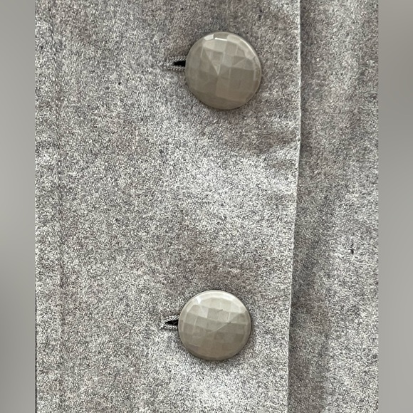 NWOT INGNI Women’s XS Light Grey Dress Coat Gorgeous Details & Two Collar Styles - Picture 9 of 12